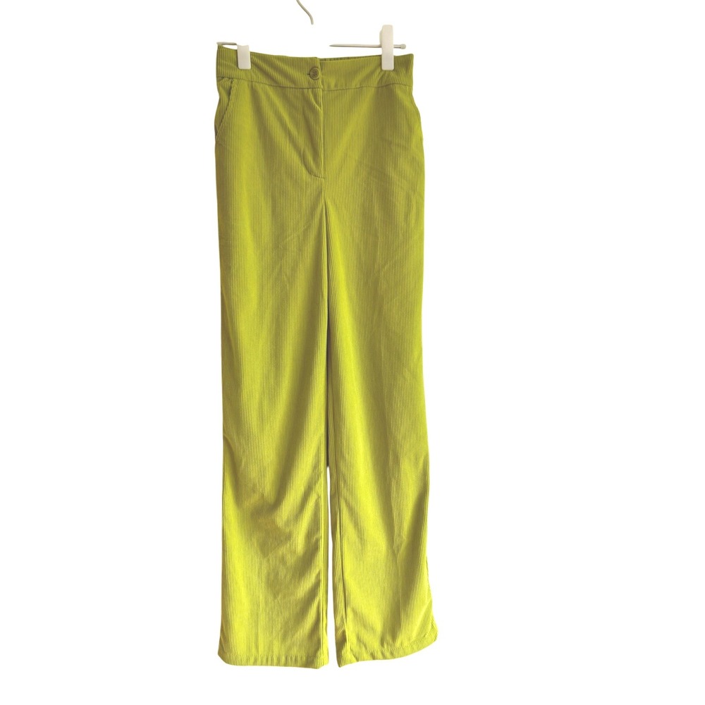 Sincerely Jules Corduroy Pants S Green Wide Leg Modern Craft Utility Minimal‎